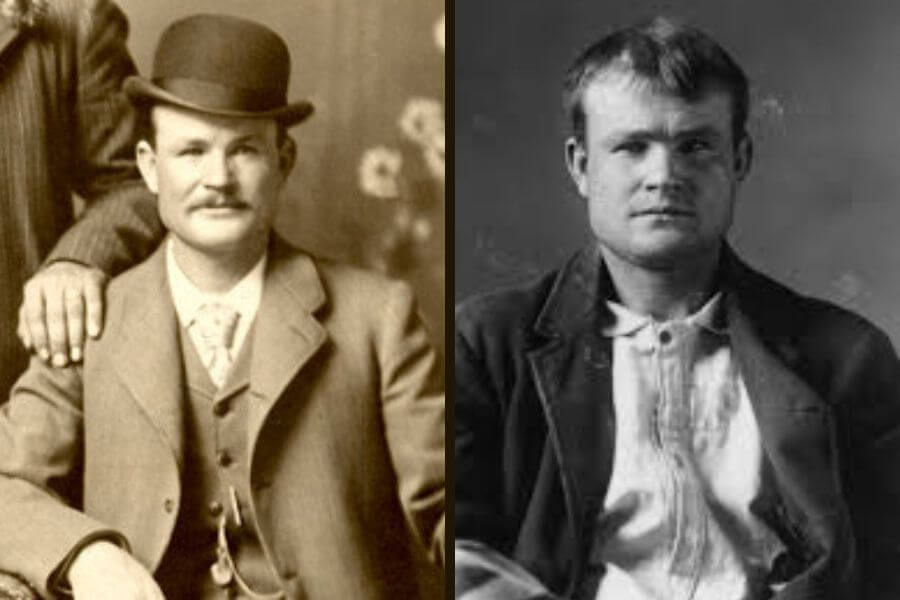 Potraits in black and white of Butch Cassidy