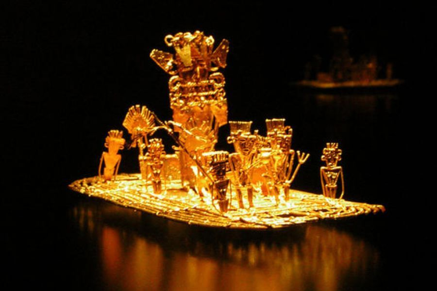 Muisca raft Legend of El Dorado Offerings of gold