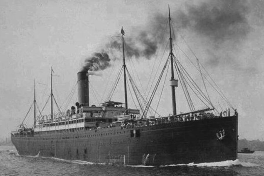 Black and White Picture of the RMS Republic