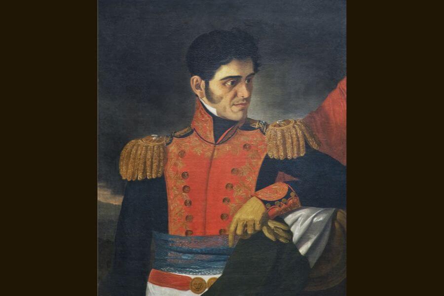 Oil painting of Antonio López de Santa Anna