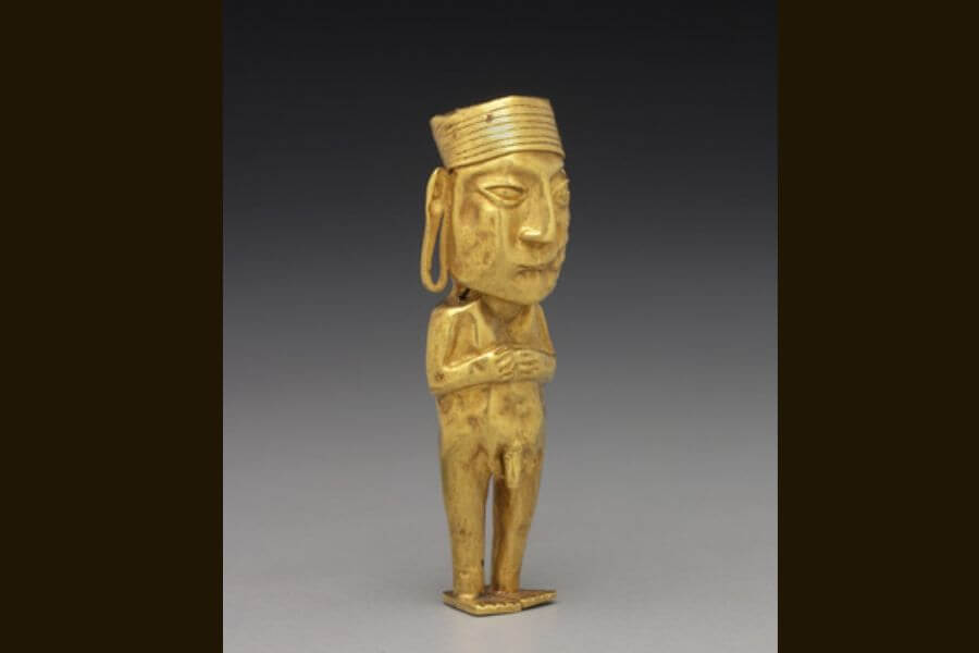 Inca Gold Standing Male Figure