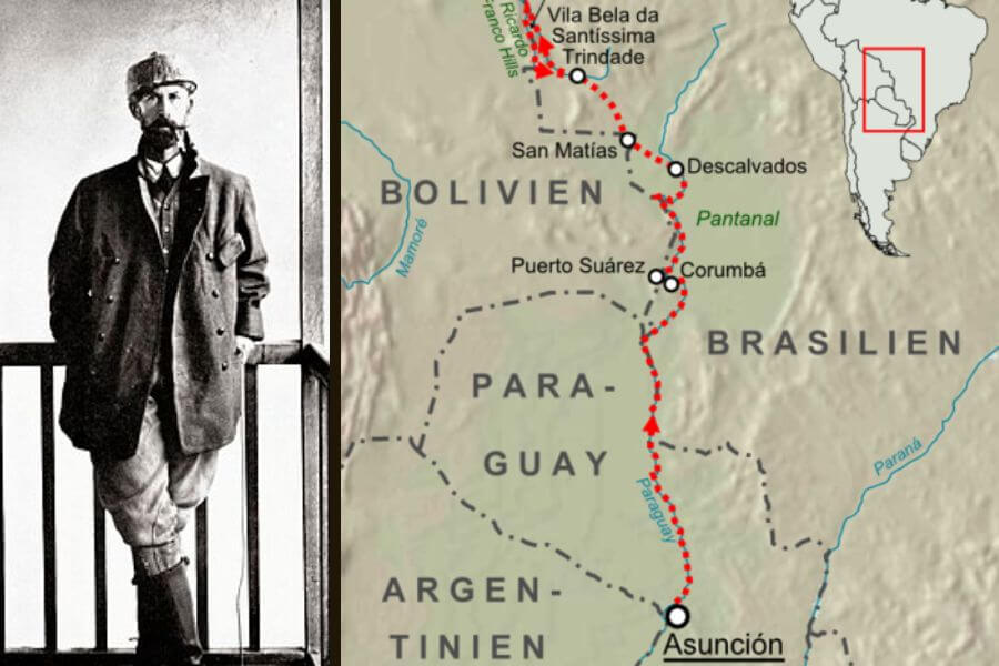 map of Percy Fawcett Rio Verde Expedition