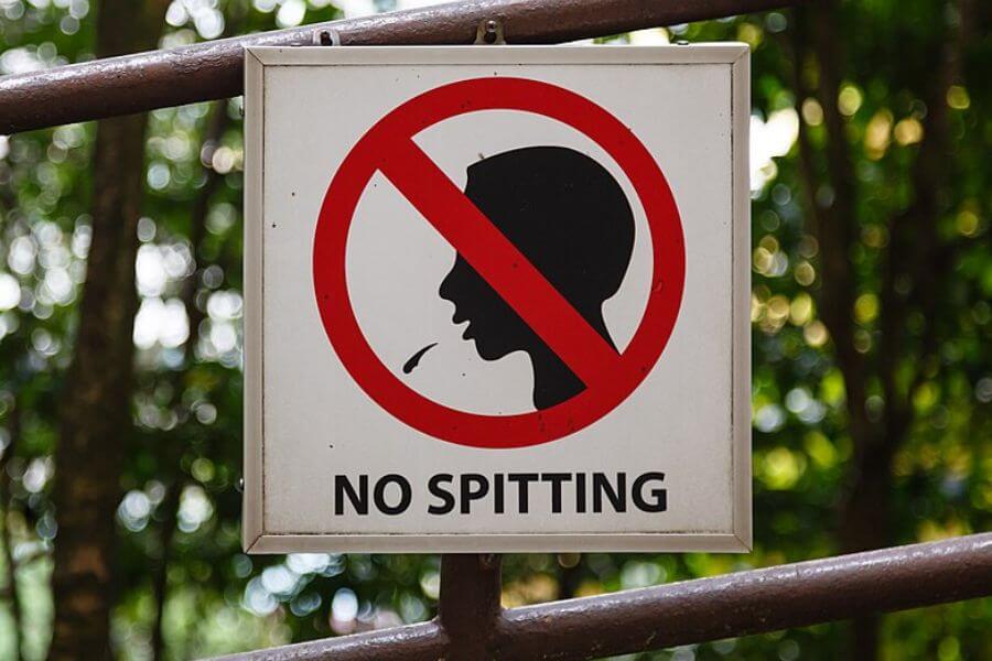 no spitting in public sign