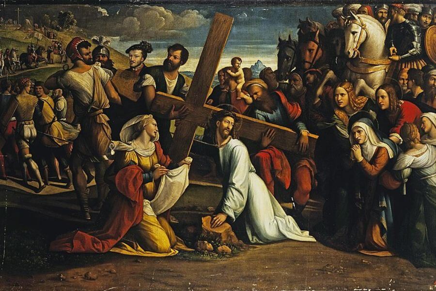 Painting of Jesus at the cross