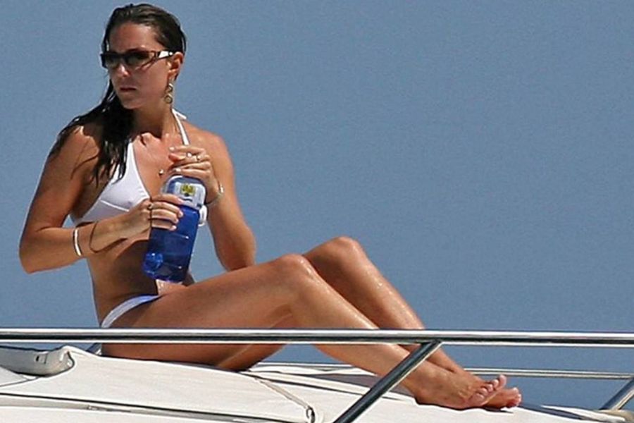 Catherine was spotted on a yacht in Ibiza, Spain while holidaying with Prince William and her family - September 3, 2006
