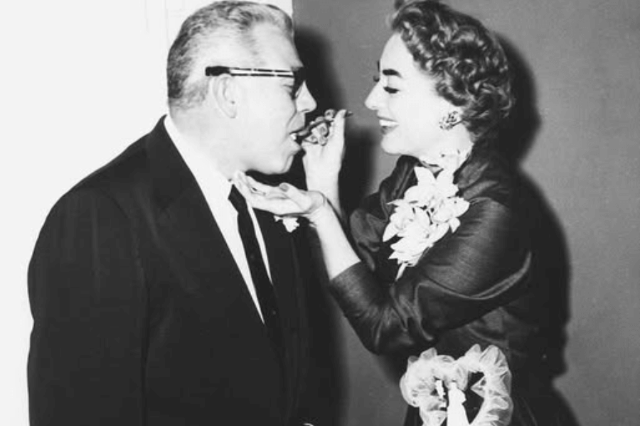 Joan Crawford and Alfred Steele on their wedding day May 10, 1955.
