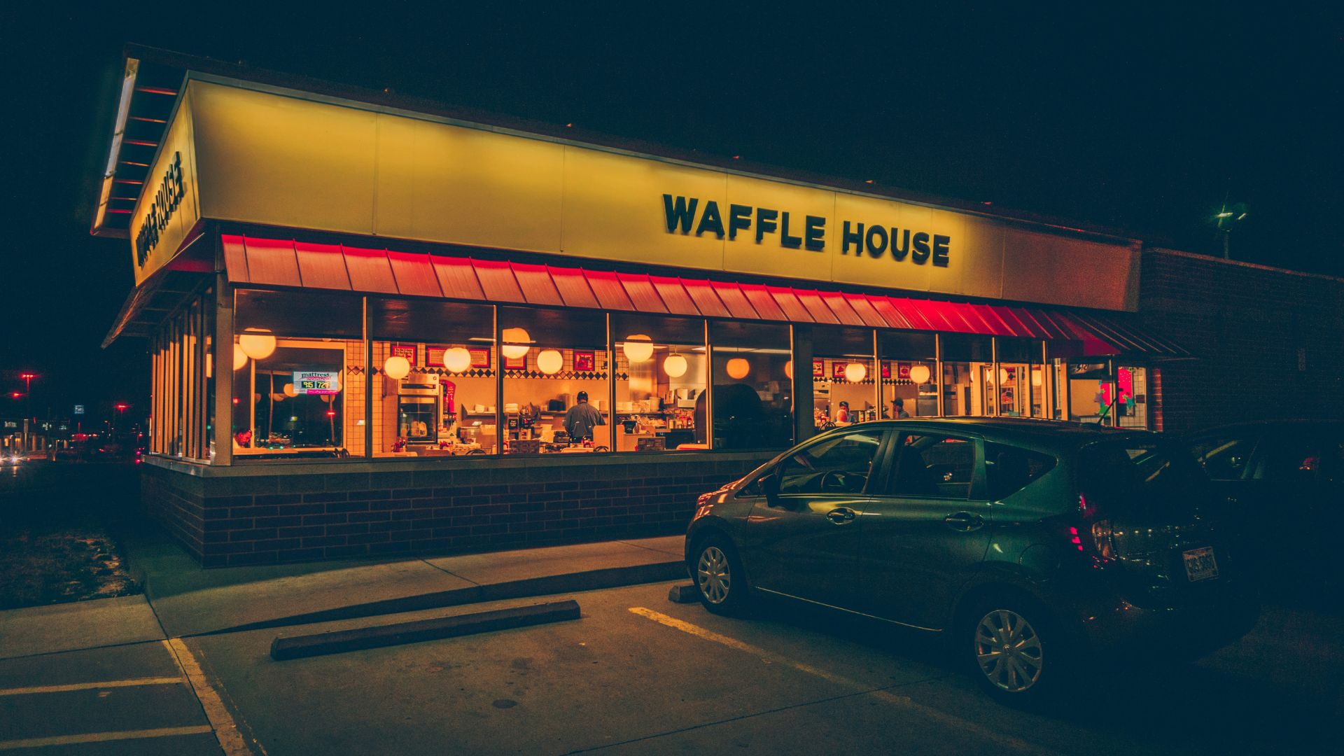 Waffle House storefront in daylight