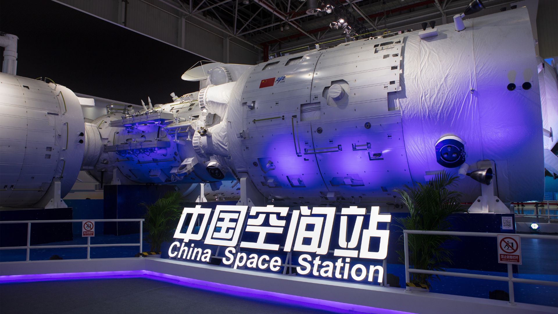 Full-scale model of China’s Shenzhou spacecraft on display at an airshow in Zhuhai