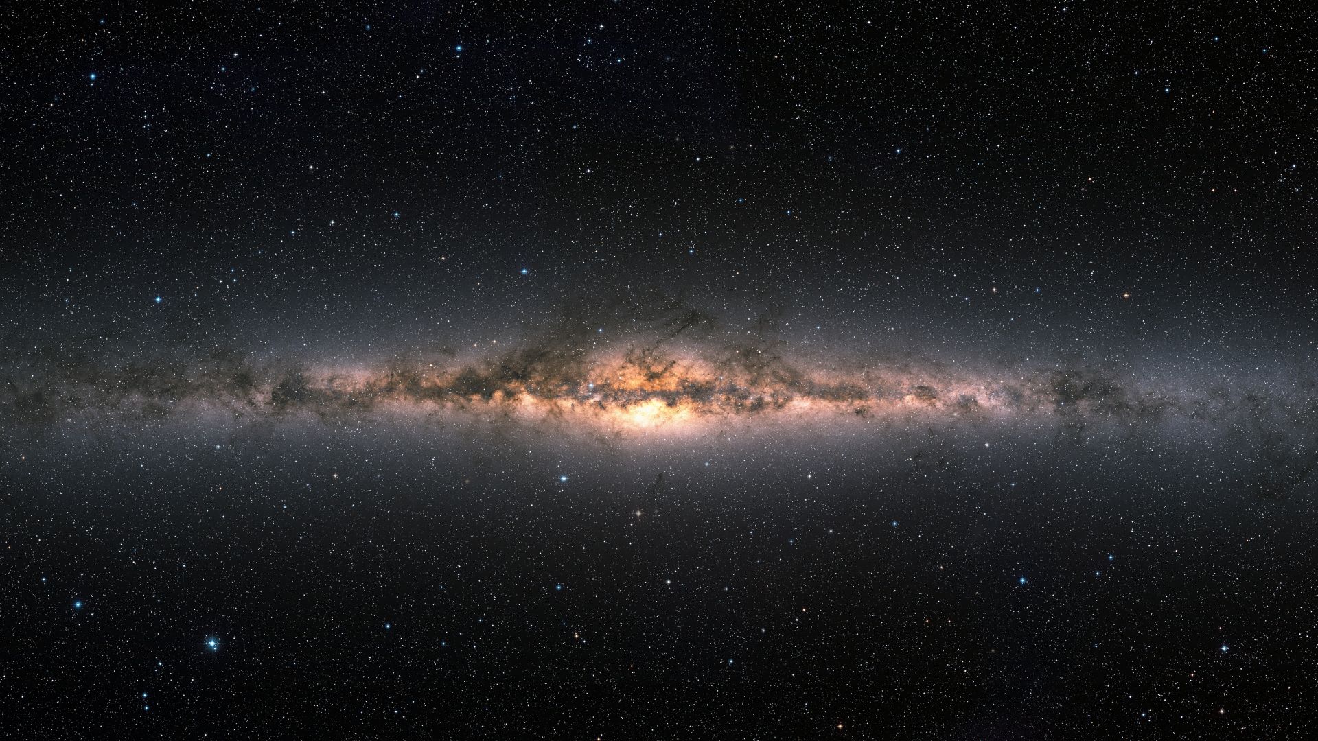Expansive cosmic scene showing vibrant galaxies across deep space