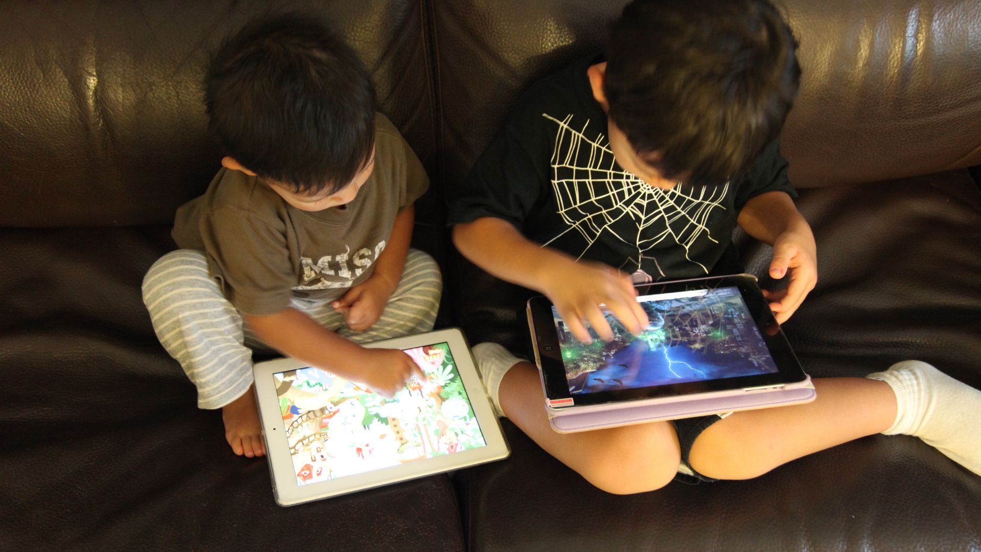 Kids on an iPad