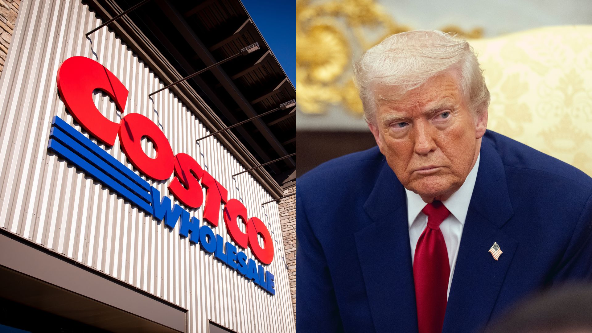 People walking in the parking lot of a Costco store in Bend, Oregon