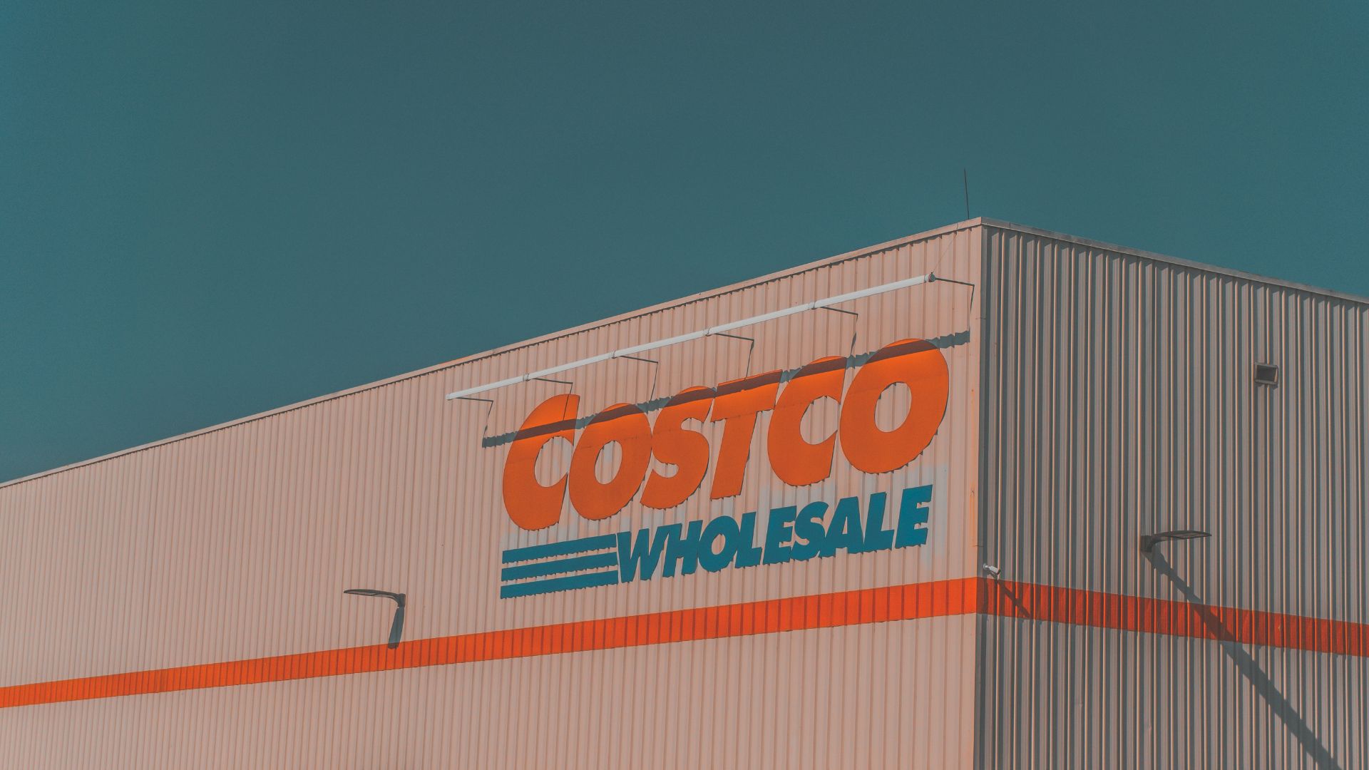 Exterior of a Costco Wholesale store with its large red sign
