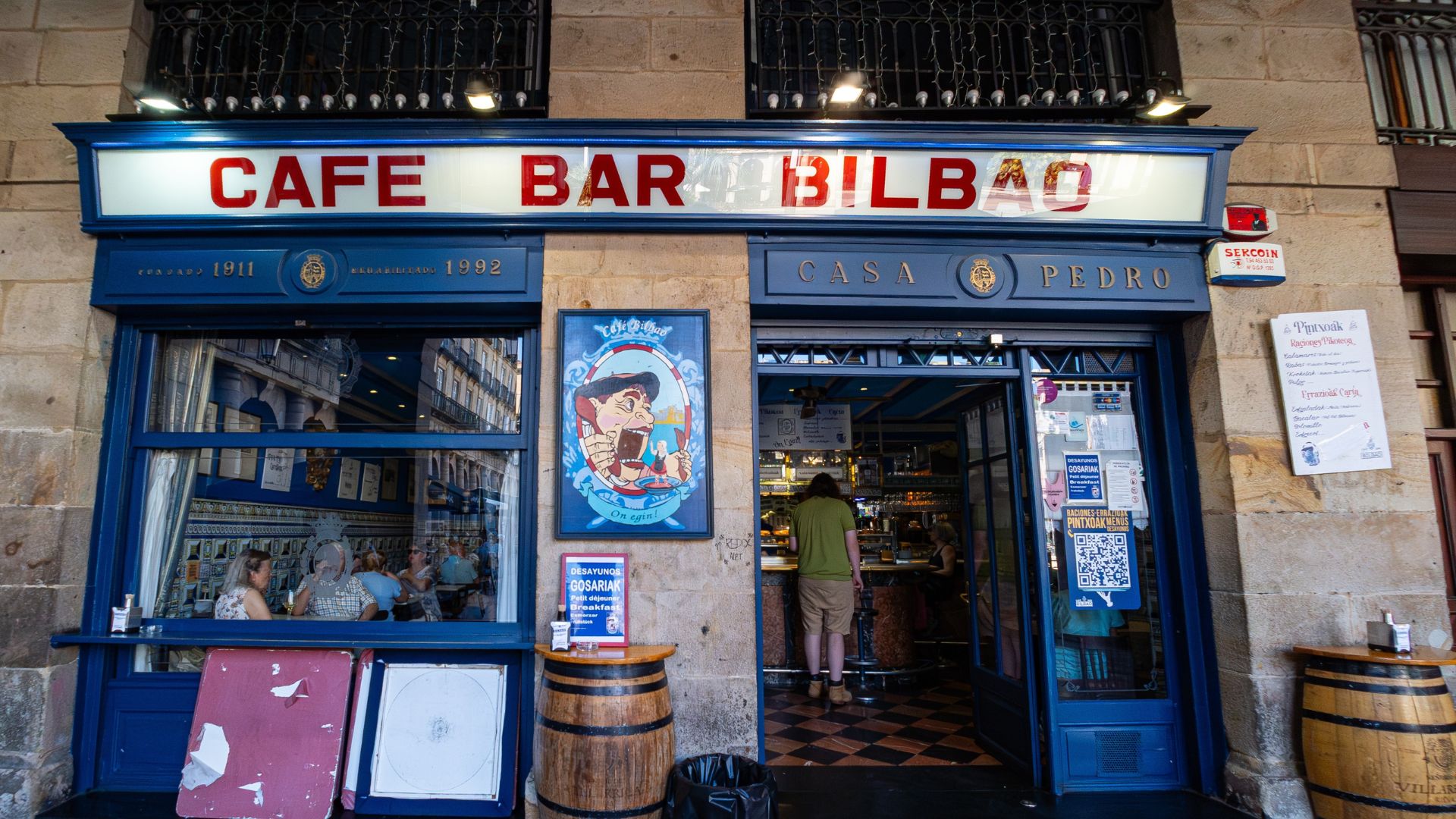 Bar cafe in bilbao spain