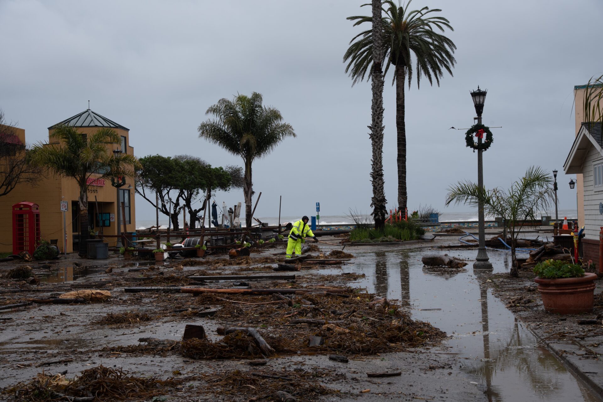 Wreckage after storm in Santa Cruz