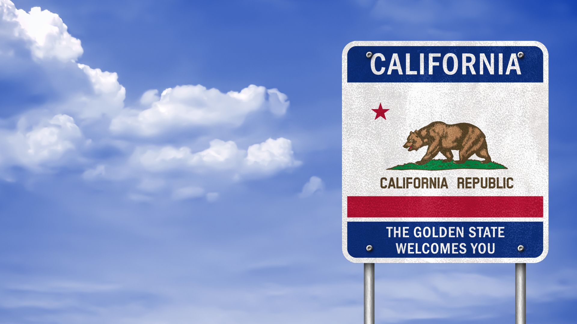 Welcome to California state sign