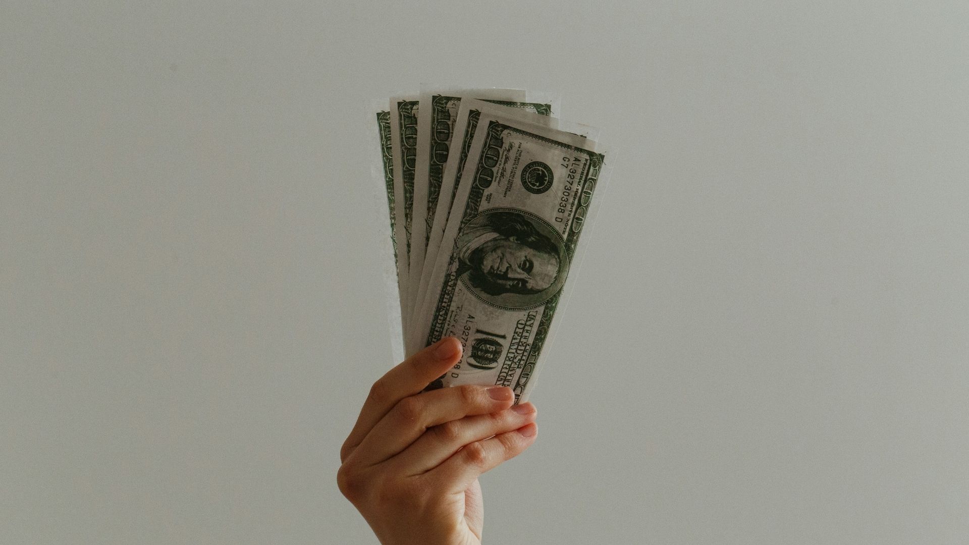 A close-up view of a 100 U.S. dollar banknote