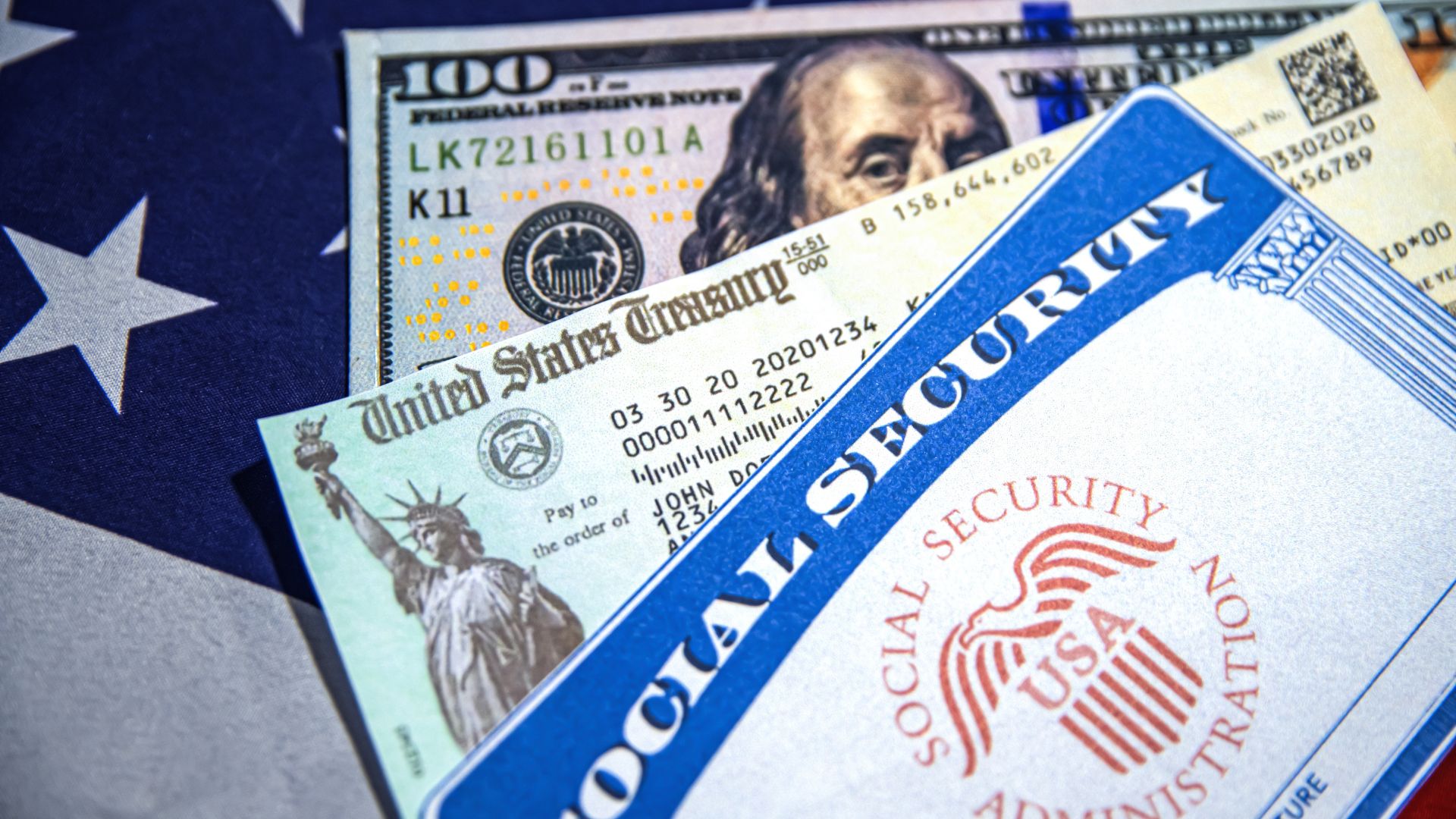 United States Social Security card on a neutral background