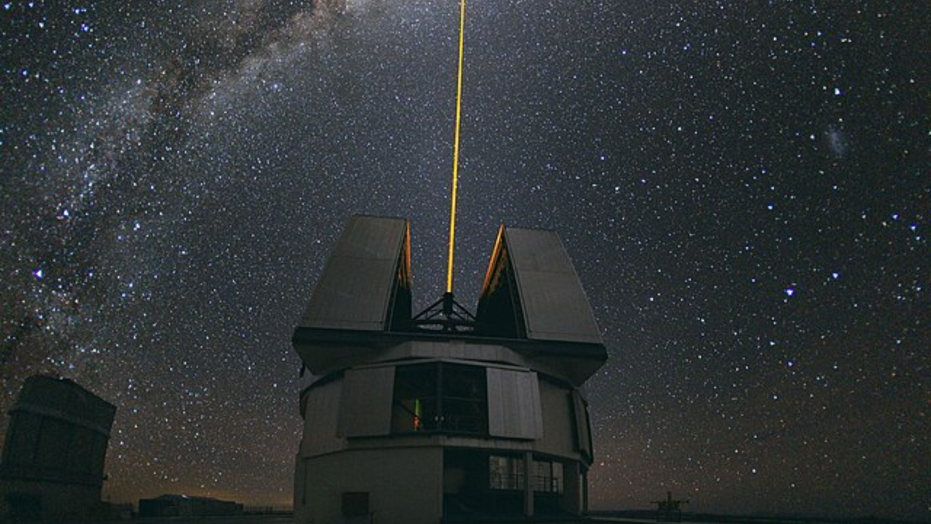 observatory with telescope to space