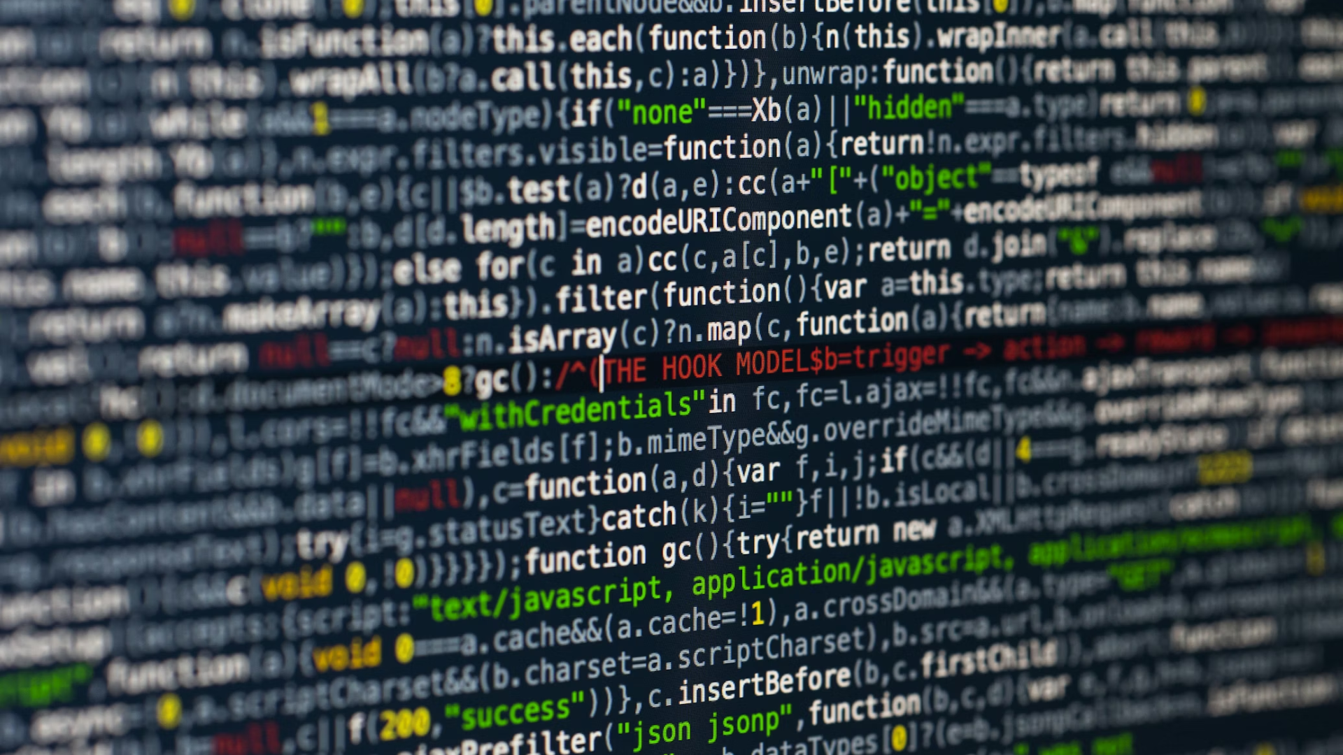 A computer screen with coding on it