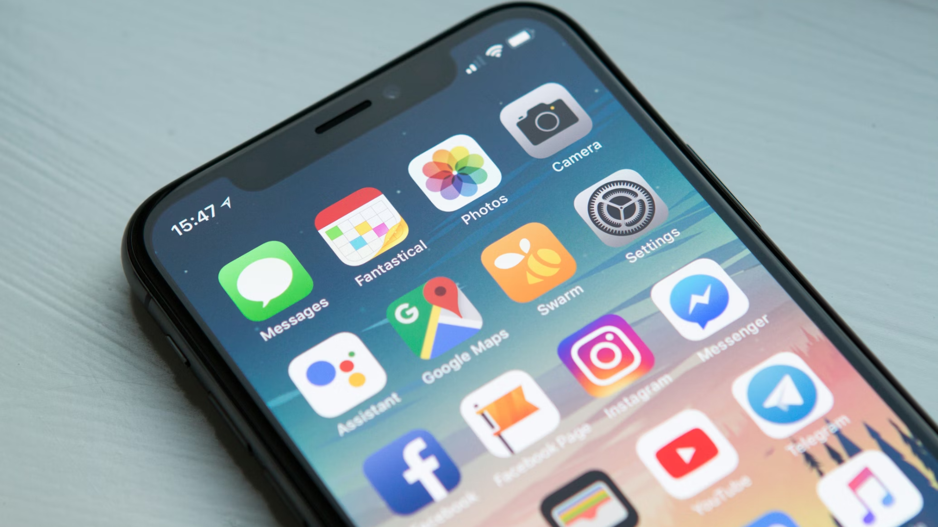 an iphone showing all the apps