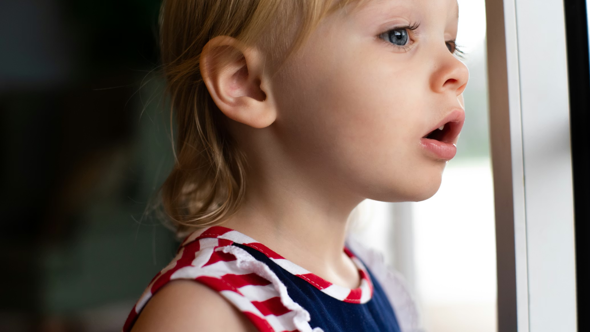 child looking cautious