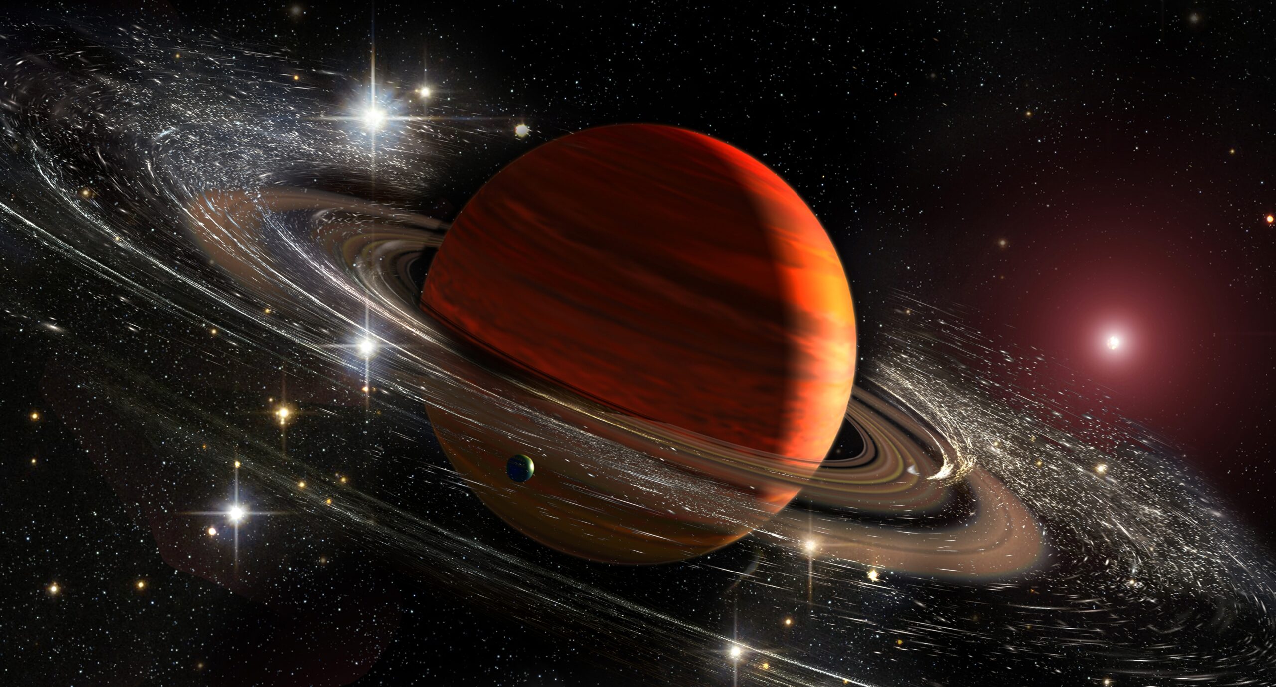 Closeup image of Saturn