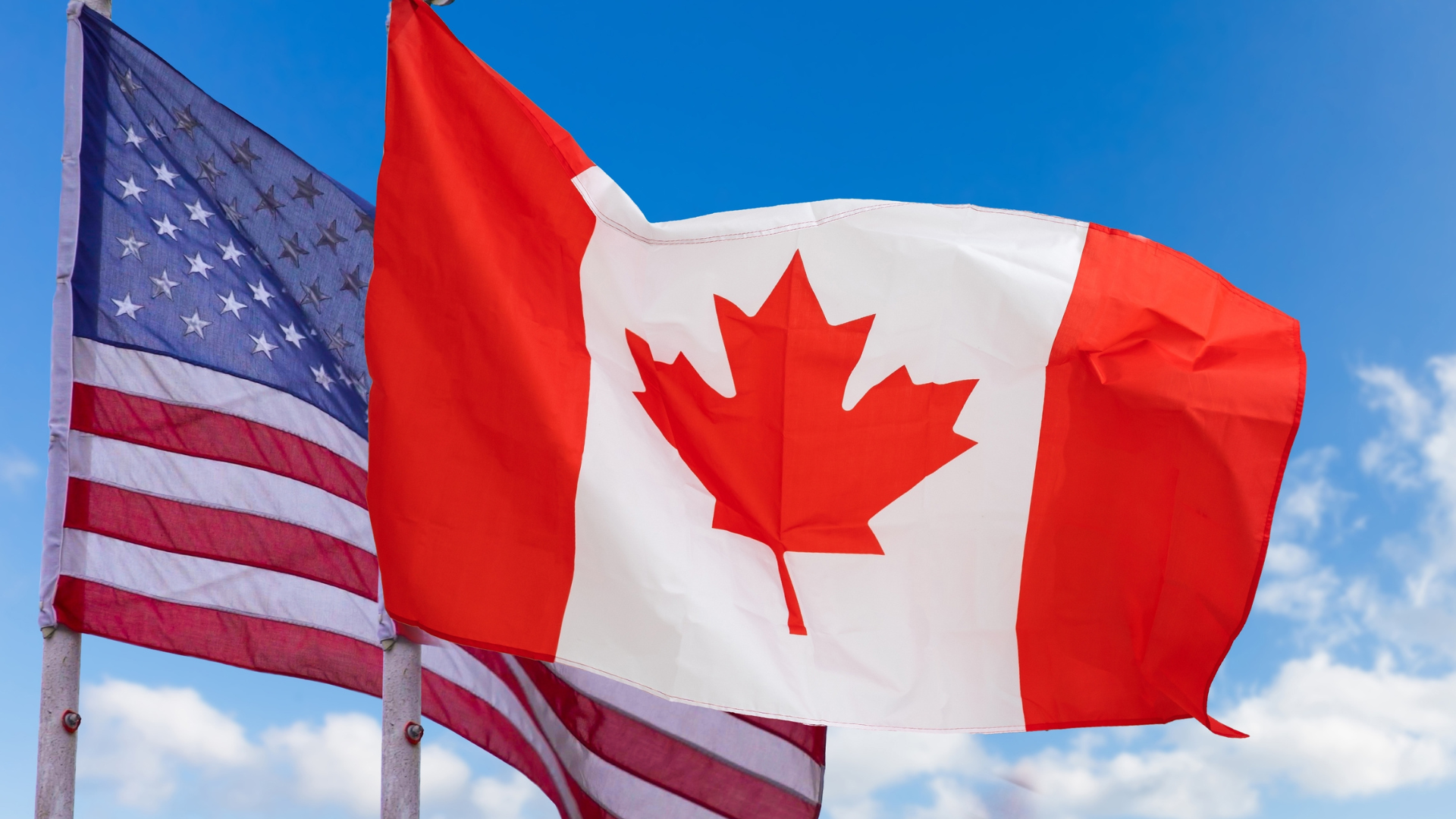 Flag of Canada and America
