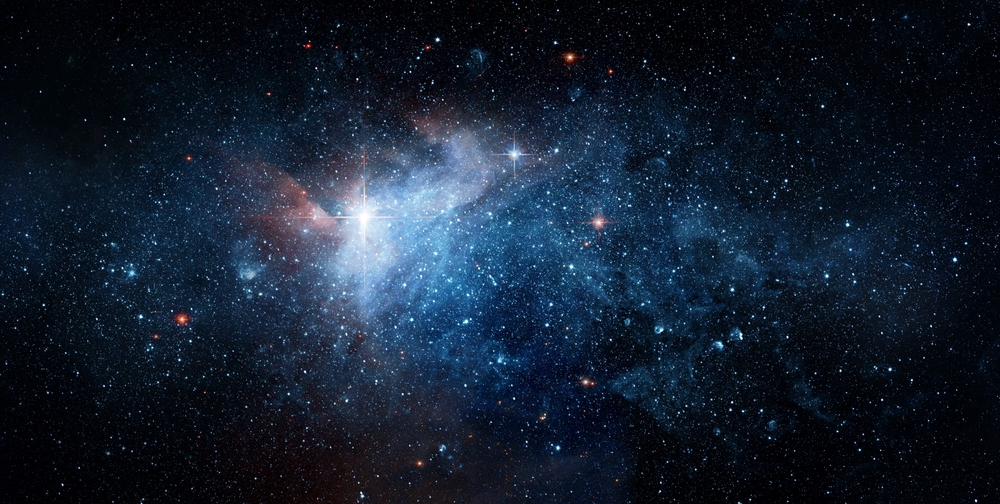 A colored nebulosa and a star deep into space.
