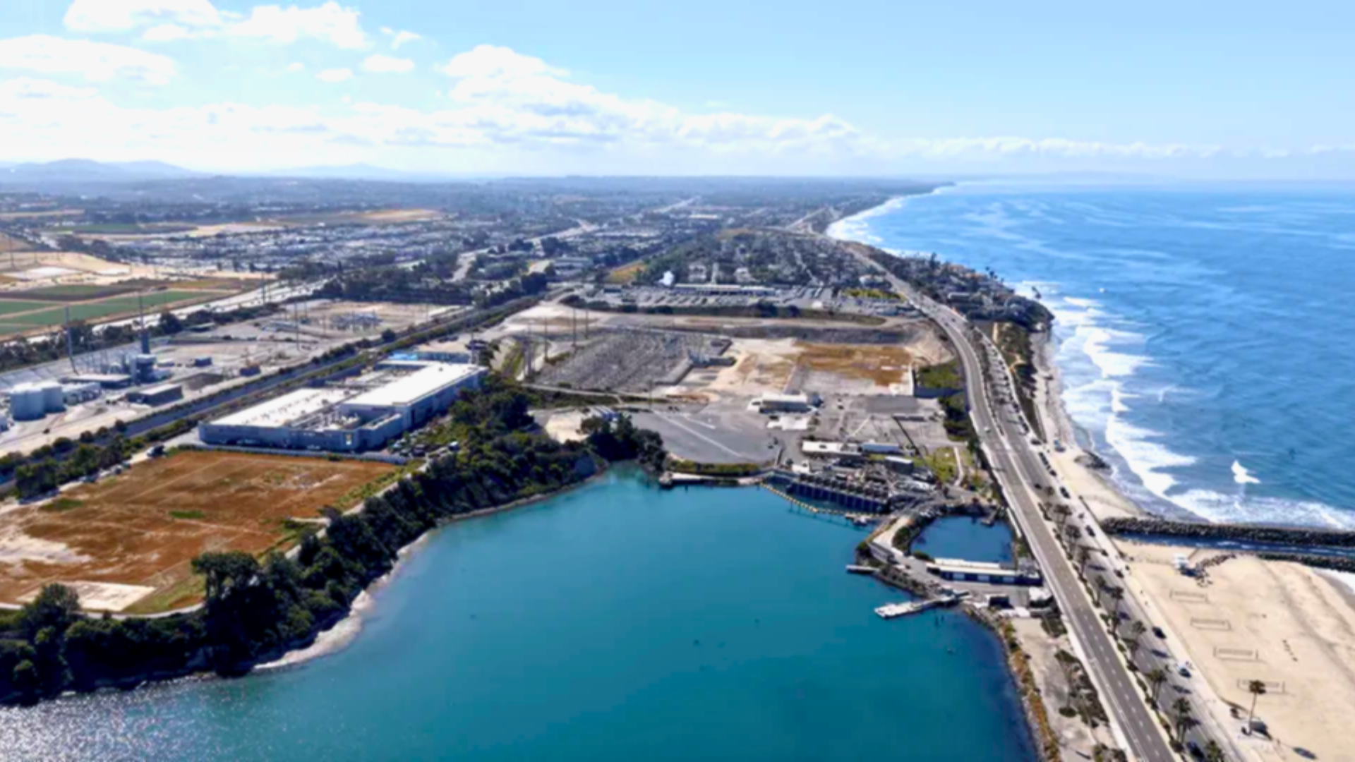 An aerial view of the Claude 