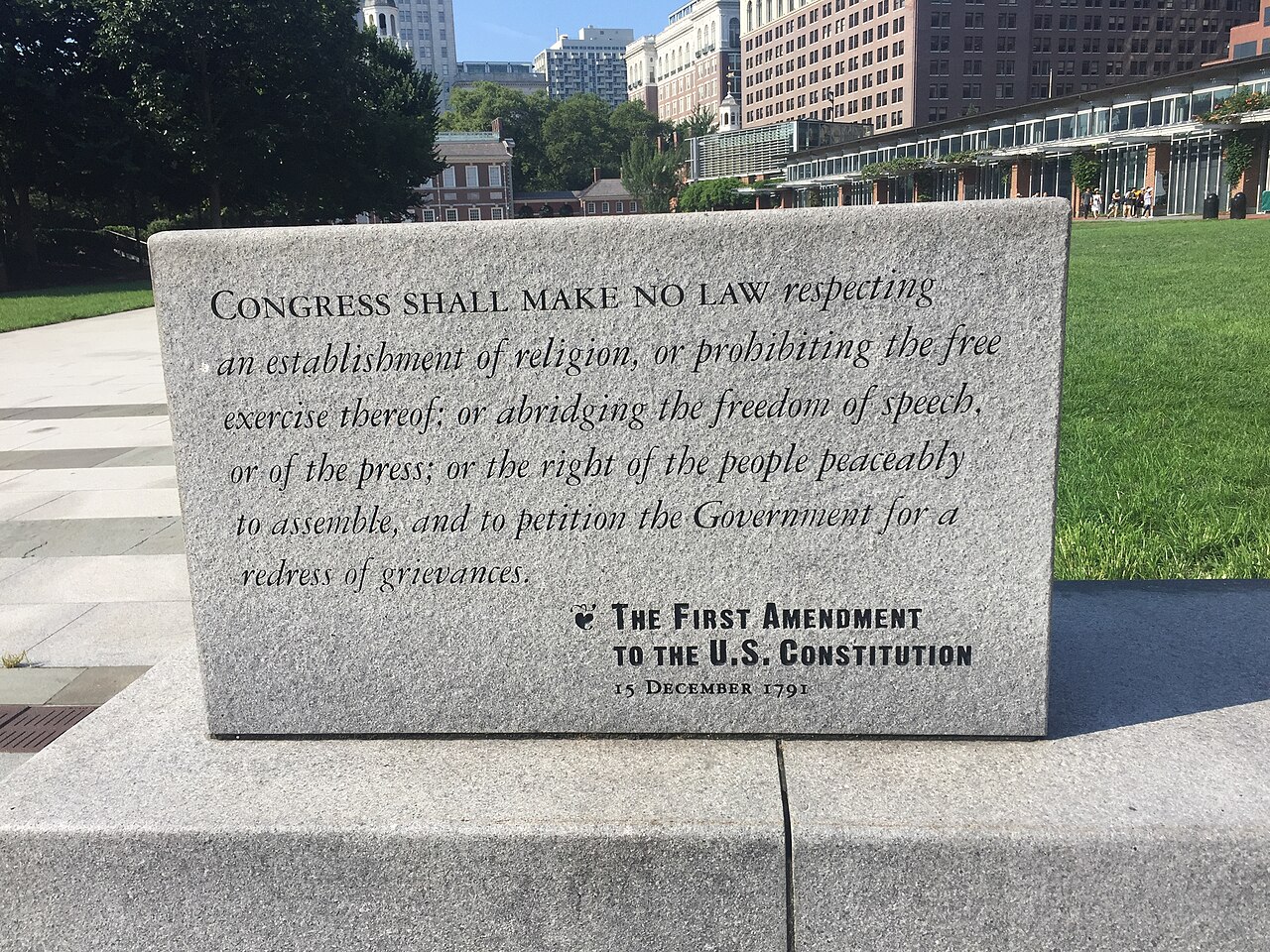 First Amendment of the United States