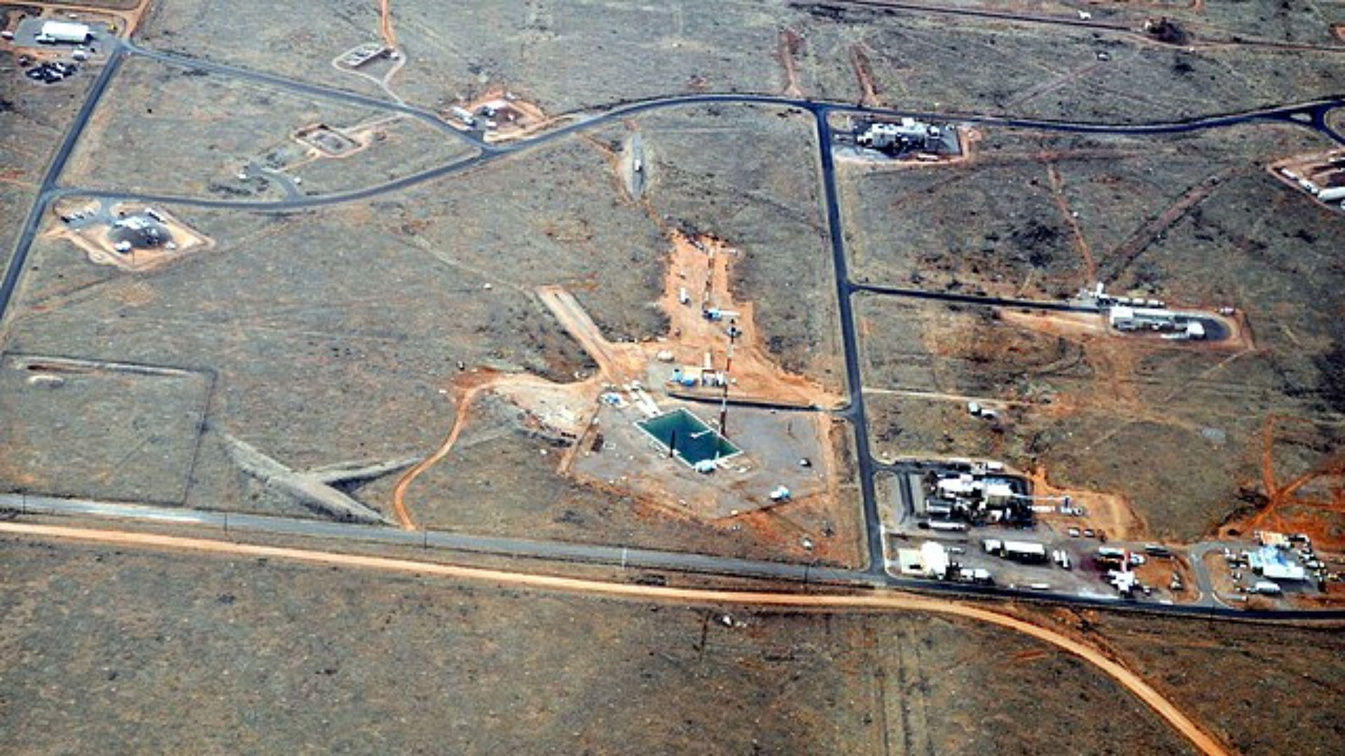 Aerial view of Kirtland Air Force Base in Albuquerque New Mexico.