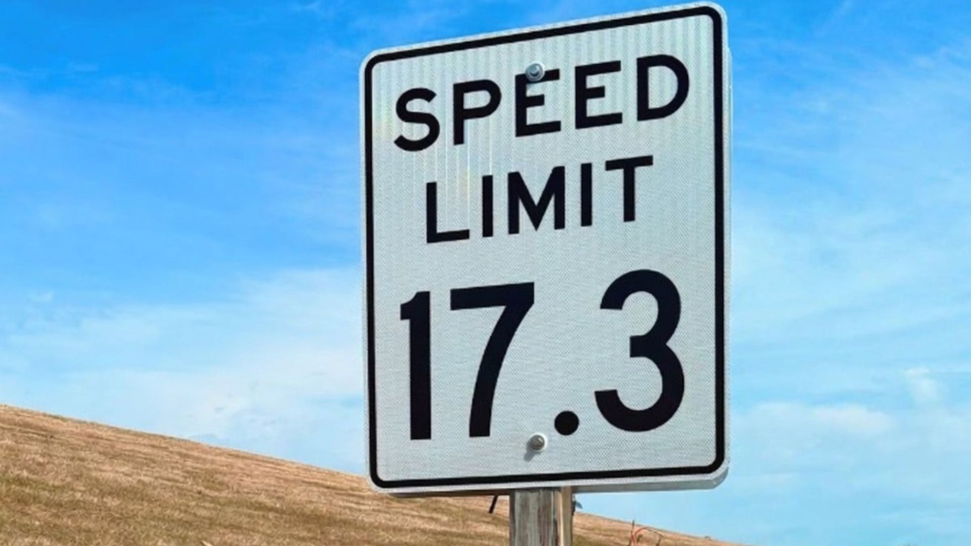 Road sign reading 