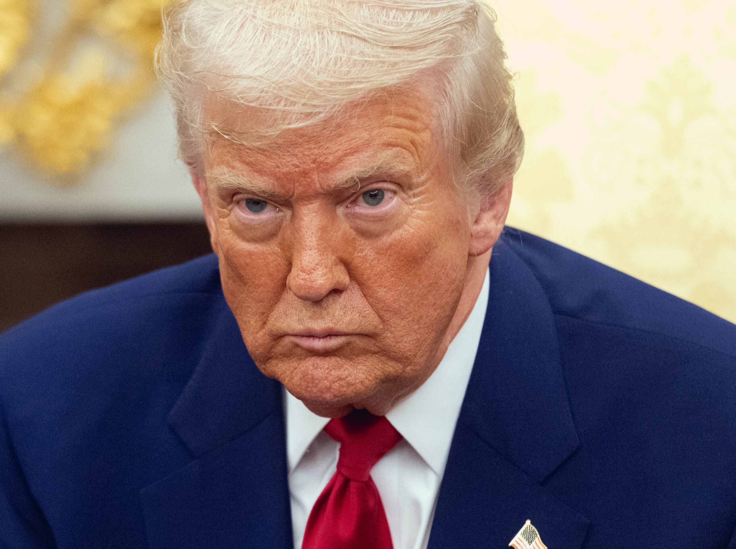 President Donald Trump during a meeting at the White House.