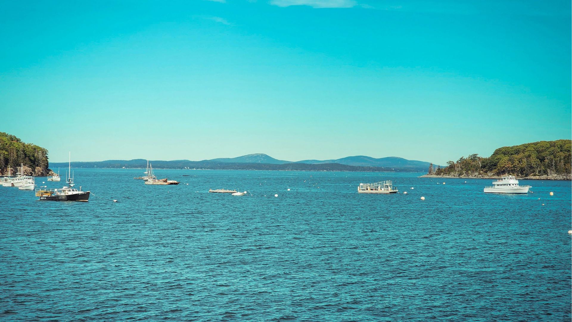 View of a beach in Maine, Bangor, USA.