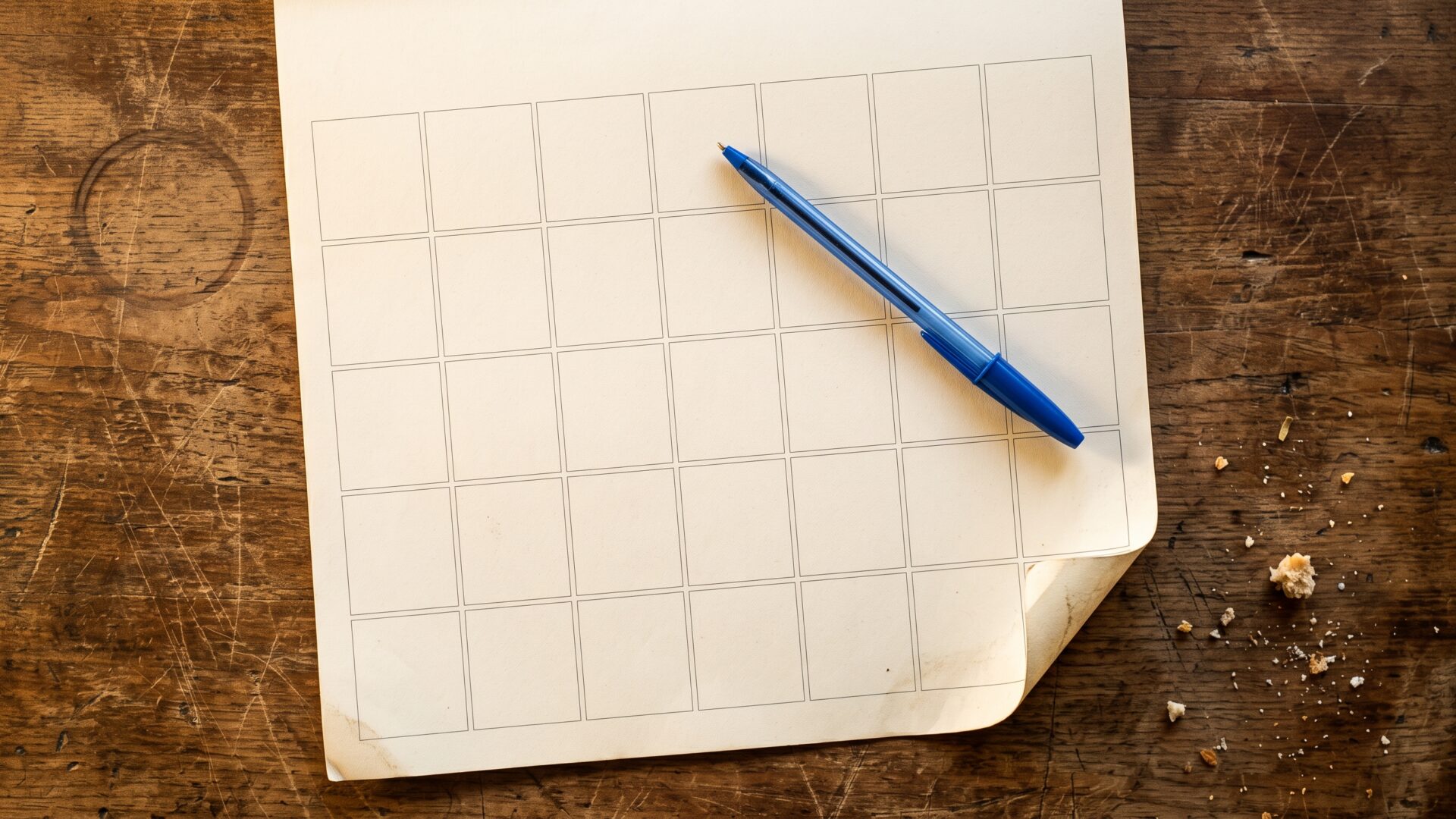A wall calendar with a pen resting on it, standing in for the once-a-season and once-a-year filter intervals in slide 4.